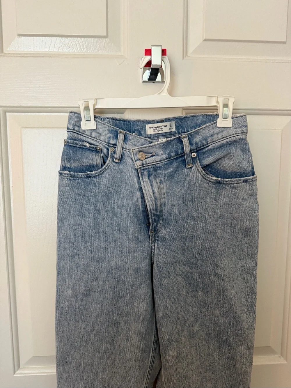 Abercrombie & Fitch Light Blue High-Rise Straight Jeans